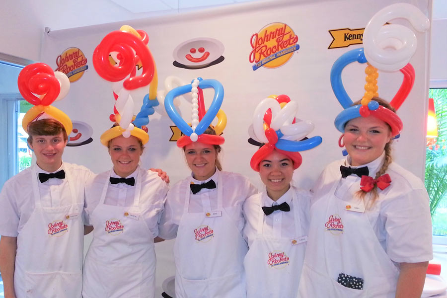 Balloon-Hats-at-Kennywood-Johnny-Rockets Balloon Hats by Airheads at Johnny Rockets at Kennywood