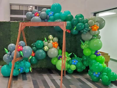 garland-2-for-button Organic Balloon Garland corporate entryway